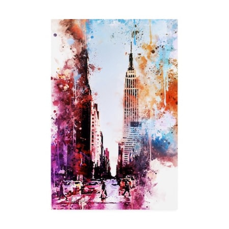Philippe Hugonnard 'NYC Watercolor Collection - Crossing' Canvas Art,30x47